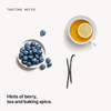 Tasting notes: berry, tea and baking spice