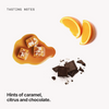 Tasting notes: caramel, citrus and chocolate