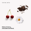 Tasting notes: cherry, chocolate and floral