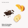 Tasting notes: chocolate, citrus and apple