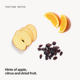 Tasting notes: apple, citrus and dried fruit