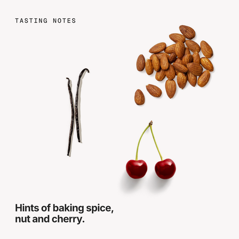 Tasting notes: baking spice, nut and cherry