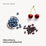 Tasting notes: berry, cherry and dried fruit