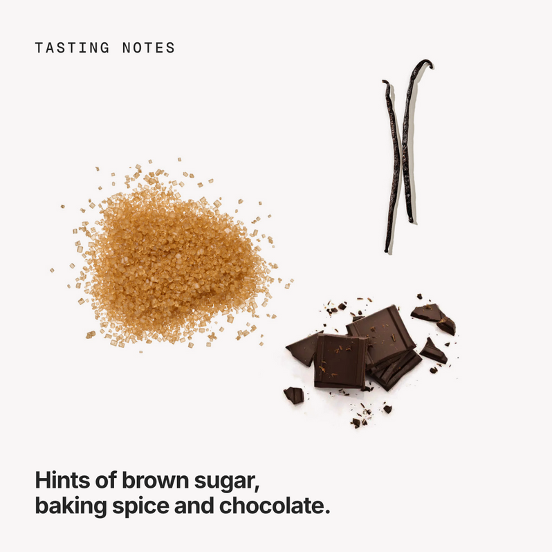 Tasting notes: brown sugar, baking spice and chocolate