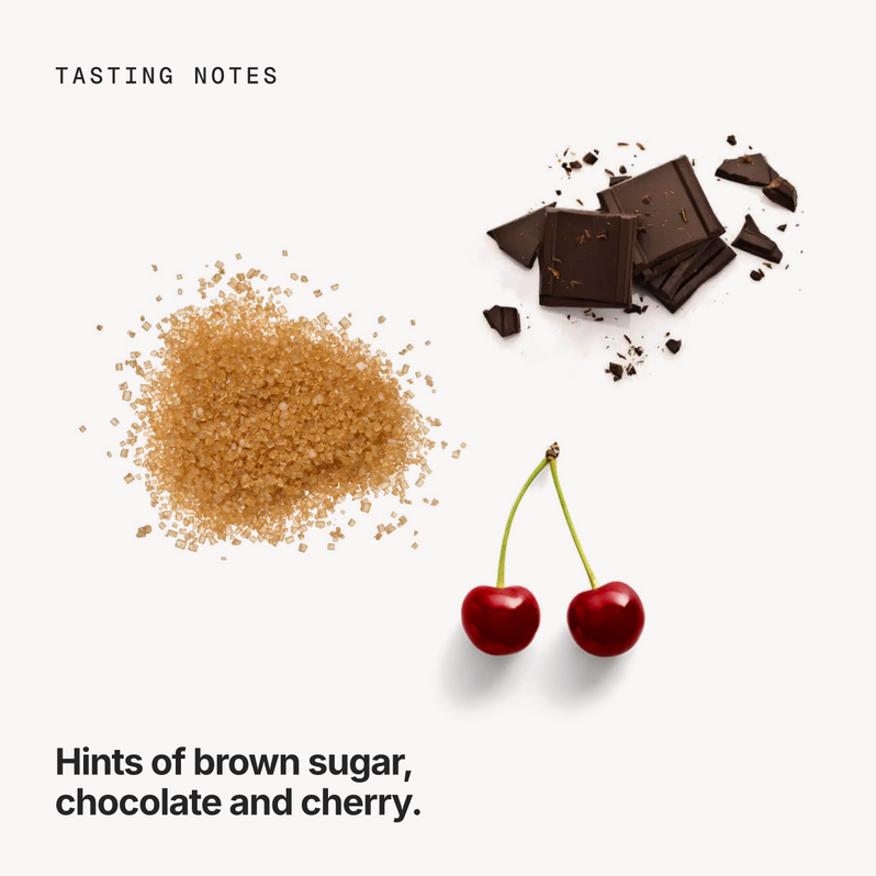 Tasting notes: brown sugar, chocolate and cherry