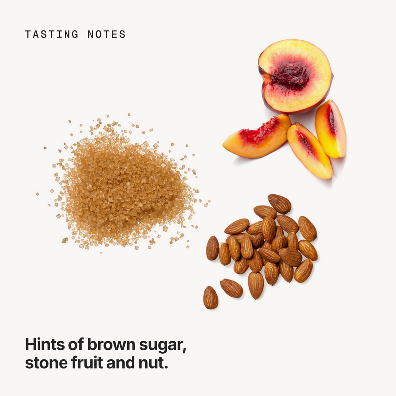 Tasting notes: brown sugar, stone fruit and nut