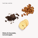 Tasting notes: chocolate, nut and apple
