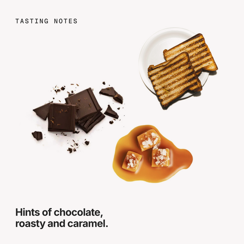 Tasting notes: chocolate, roasty and caramel