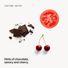  Tasting notes: chocolate, savory and cherry 