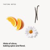 Tasting notes: citrus, baking spice and floral