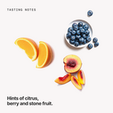 Tasting notes: citrus, berry and stone fruit