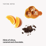 Tasting notes: citrus, caramel and chocolate