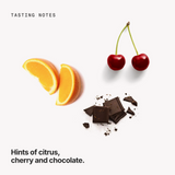 Tasting notes: citrus, cherry and chocolate