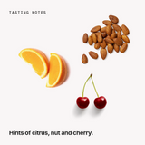 Tasting notes: citrus, nut and cherry