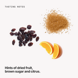 Tasting notes: dried fruit, brown sugar and citrus