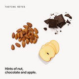 Tasting notes: nut, chocolate and apple