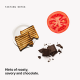 Tasting notes: roasty, savory and chocolate