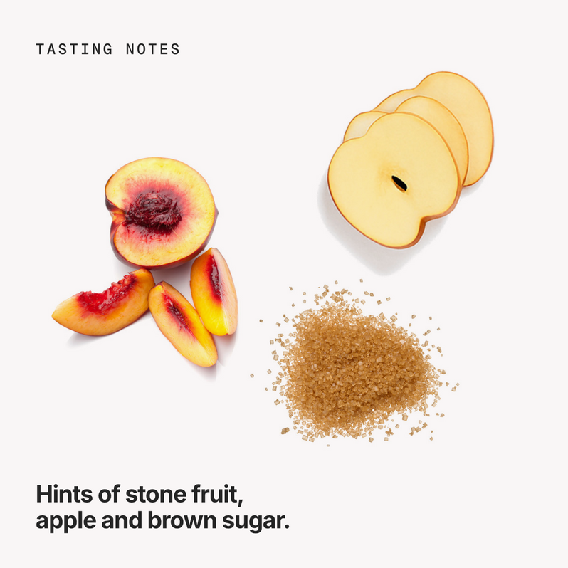 Tasting notes: stone fruit, apple and brown sugar