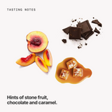 Tasting notes: stone fruit, chocolate and caramel